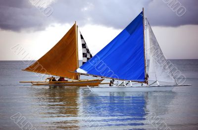 Two sailing boat