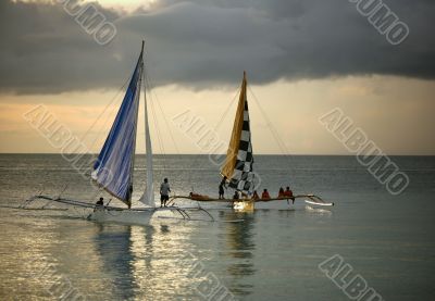 Two sailing boat