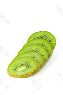 Sliced kiwi fruit