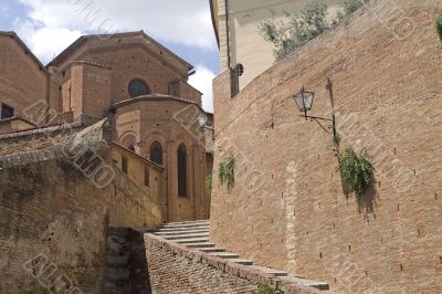 Siena - Ancient church and stairs