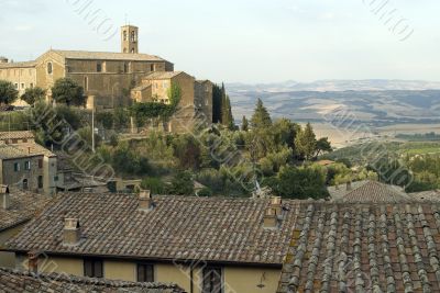 Panoramic view from Montalcino (Tuscany)