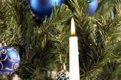 Christmas tree and candle