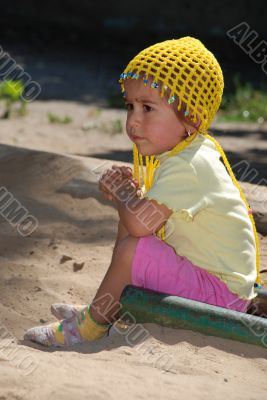 The girl in meditation