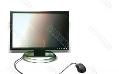 Monitor and mouse