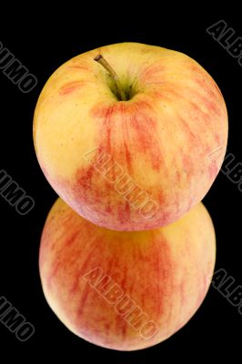 apple on black