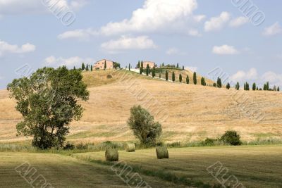 Crete senesi, characteristic landscape in Val d`Orcia