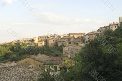 Panoramic view of Montalcino, in Tuscany