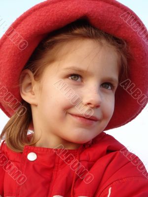 evening portrait in red