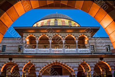 mosque at night