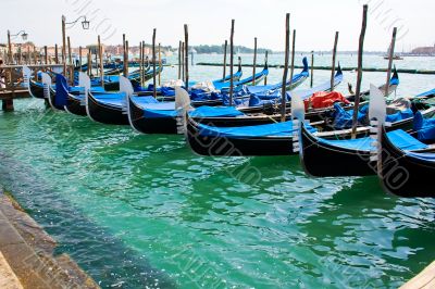 Gondola boats in Venice