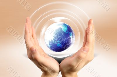 Blue globe