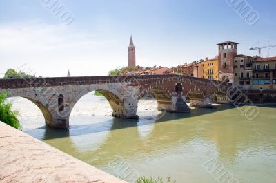 A bridge over Adige, Verona