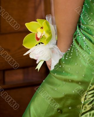 Woman holding flowers