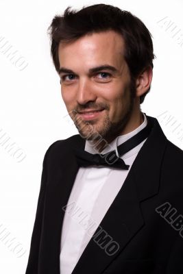 Handsome man in tuxedo
