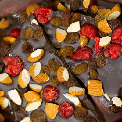 chocolate with berries and nuts