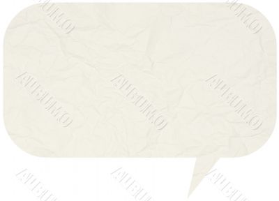 Crumpled comic speech bubble