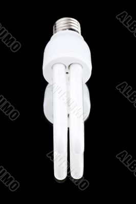 low energy lamp on black