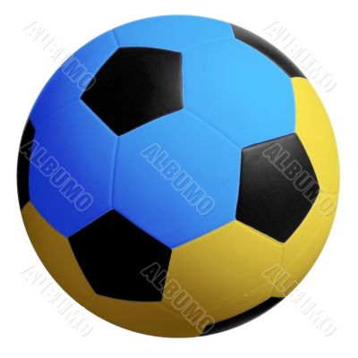 Soccerball yellow-blue