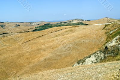 Crete senesi, characteristic landscape in Val d`Orcia