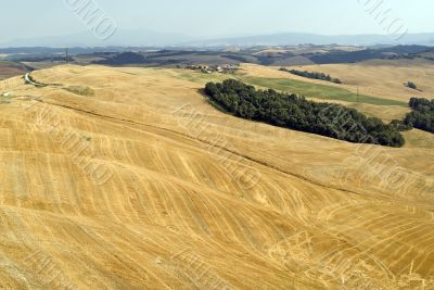 Crete senesi, characteristic landscape in Val d`Orcia