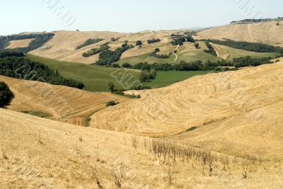 Crete senesi, characteristic landscape in Val d`Orcia