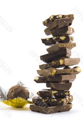 chocolate pyramid and ball