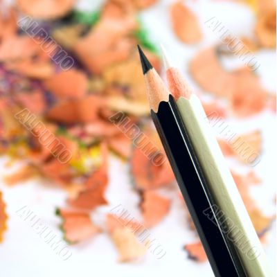 black and white pencils
