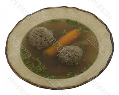 Soup with liver dumpling