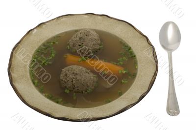 Soup with liver dumpling