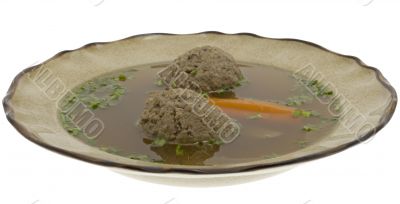 Soup with liver dumpling