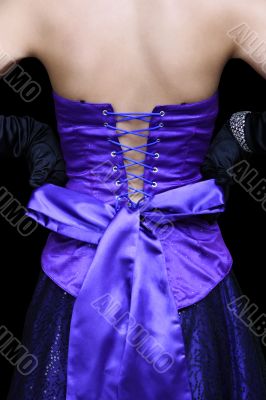 Lacing corset with bow