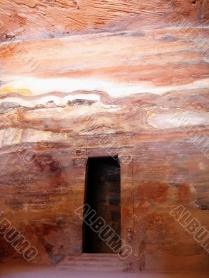 Door in ancient temple of Petra
