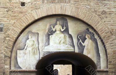 San Gimignano (Siena) - Painted lunette