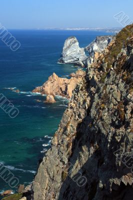 Rocks near the Cape Roca, Sintra, Portugal