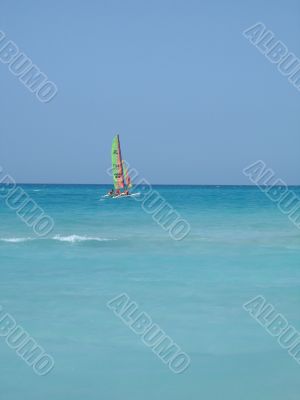 sailing on the tropical ocean