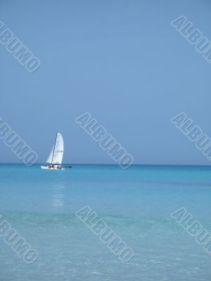 sailing on the tropical ocean