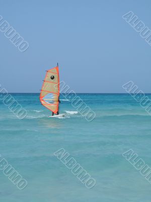 sailing on the tropical ocean