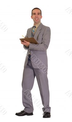 Businessman Doing Inventory