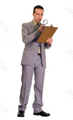 Man Inspecting Checklist