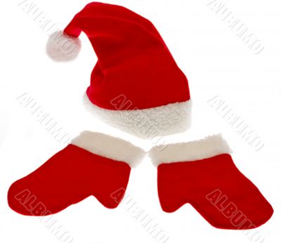 Christmas cap with Christmas glove