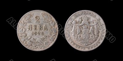 Old coin of 2 levs. 1925. Bulgaria.