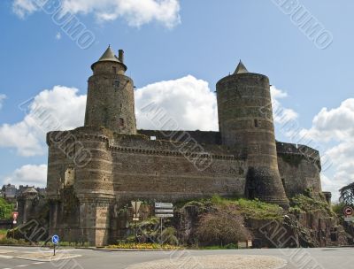 Medieval castle Fougeres in France