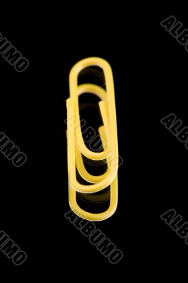 paper clip on black macro