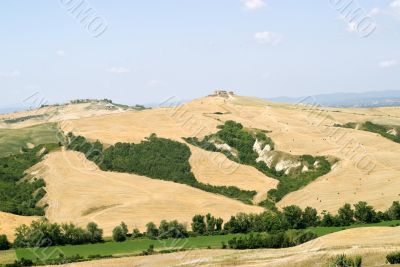 Crete senesi, characteristic landscape in Val d`Orcia