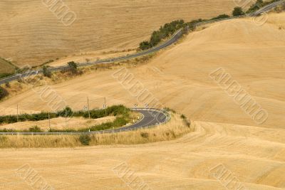 Crete senesi, characteristic landscape in Val d`Orcia
