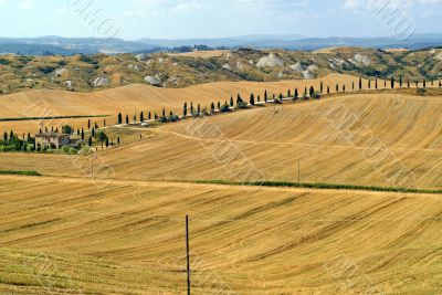 Crete senesi, characteristic landscape in Val d`Orcia