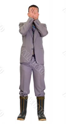 Scared Businessman