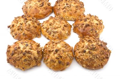 baking bun with walnut