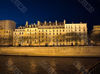 Highlighting houses on river brink