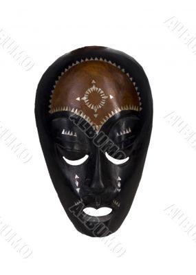 old black wooden african mask